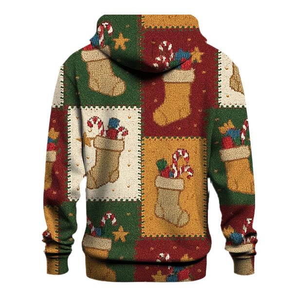 Overstuffed Stocking Patchwork Design hoodie designs
