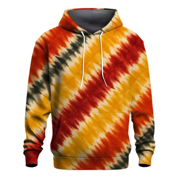 Diagonal Ember Ripple Stripe zip-up hoodies