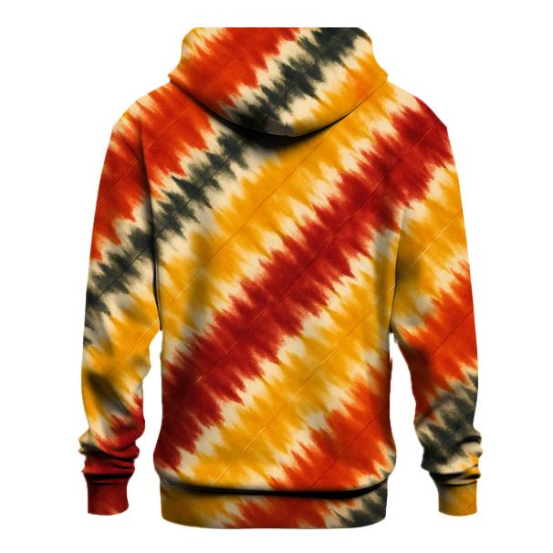Diagonal Ember Ripple Stripe zip-up hoodies