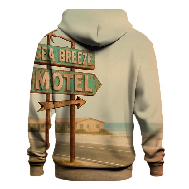 Vintage Beach Motel Roadside Sign hoodies fashion