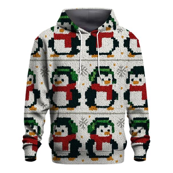 Polar Party Penguin Parade Design zip-up hoodies