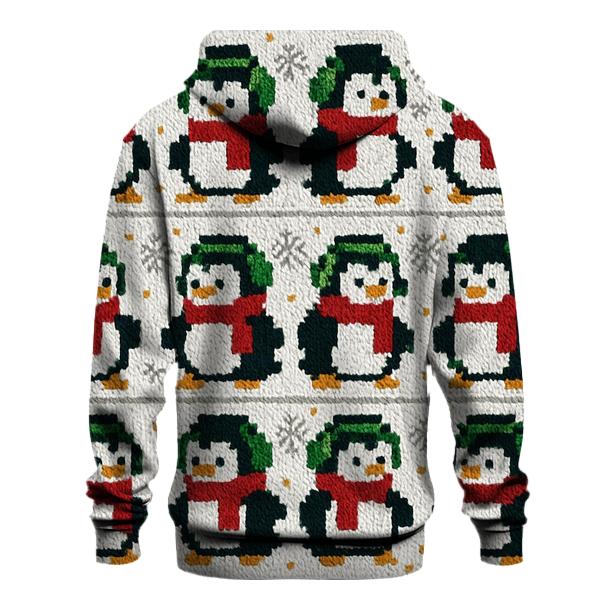 Polar Party Penguin Parade Design zip-up hoodies