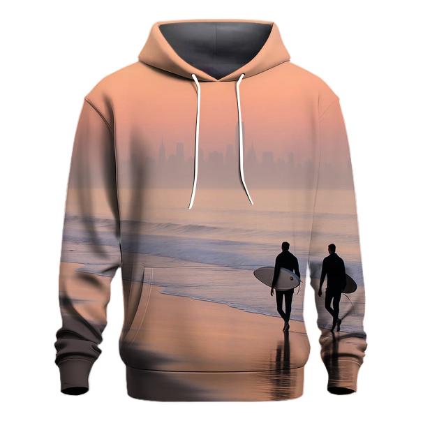Sunrise Over Skyline From Rockaway Beach embroidered hoodies