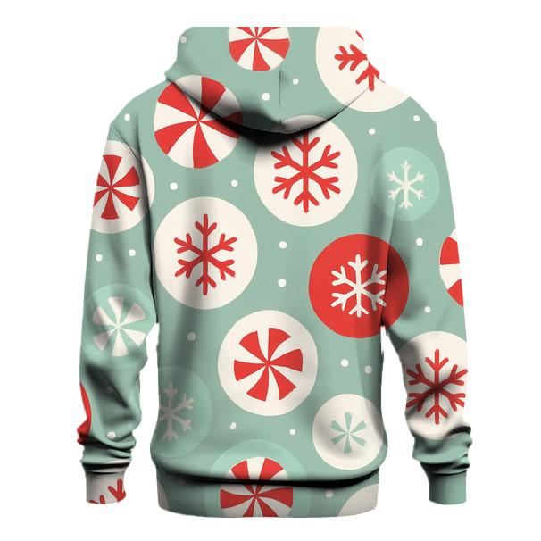 Peppermint Snowfall Circles lightweight hoodies