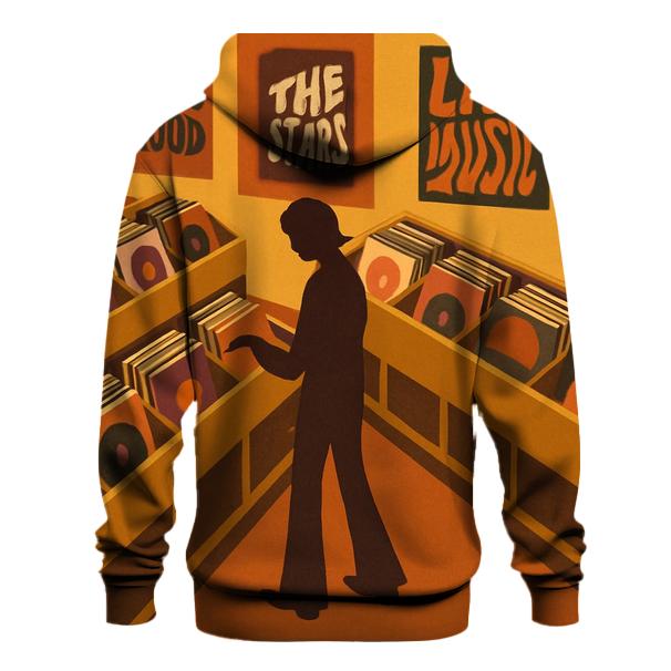 Psychedelic Record Store Aisle hoodie styles