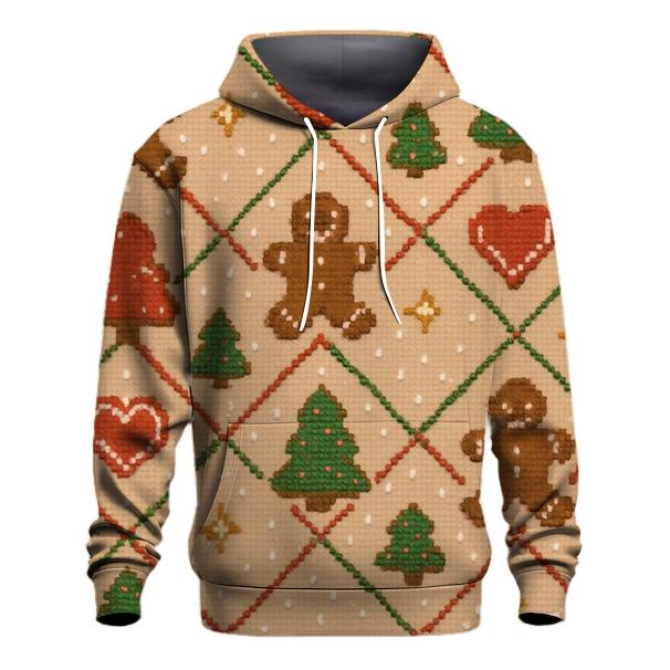 Gingerbread Cookie Confetti Lattice Design designer hoodies