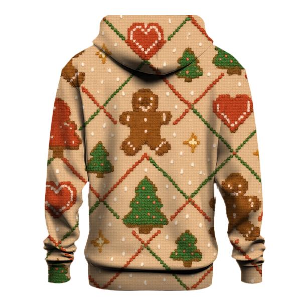 Gingerbread Cookie Confetti Lattice Design designer hoodies