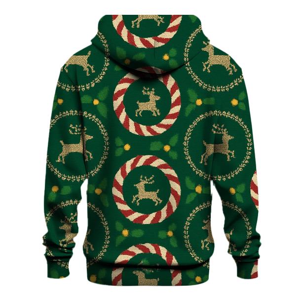 Candy Cane Carousel Reindeer Rings Design hoodies fashion