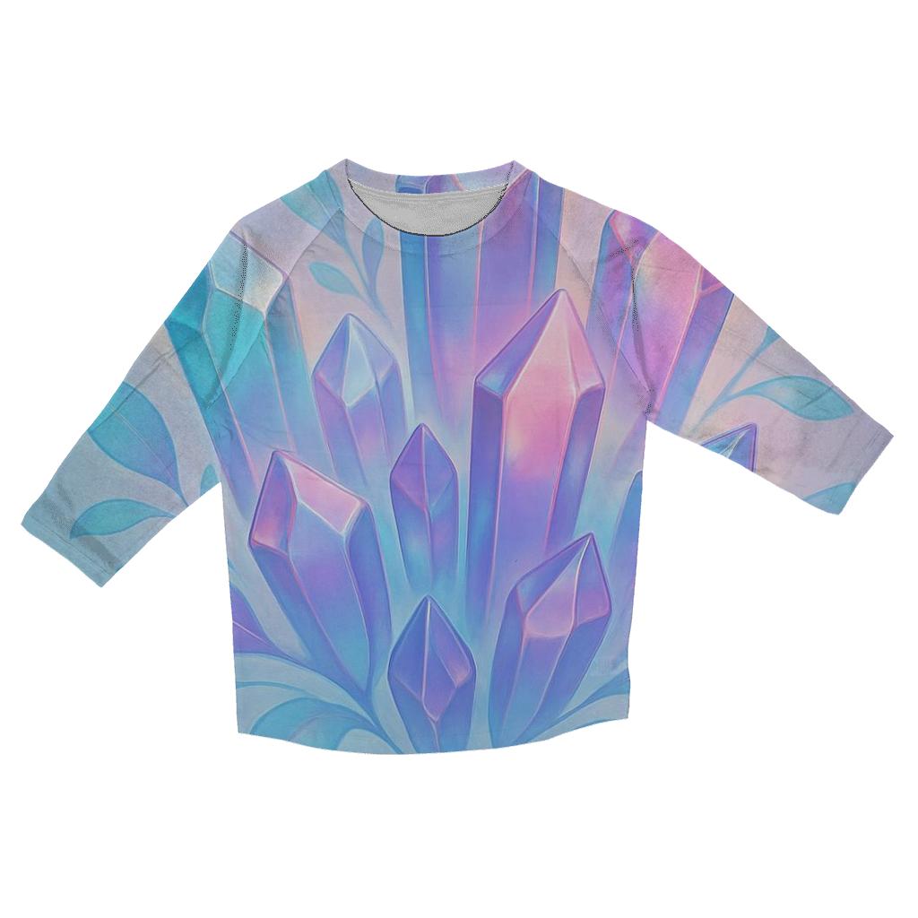 Crystal Prism Gradient Garden cotton quarter sleeve shirts