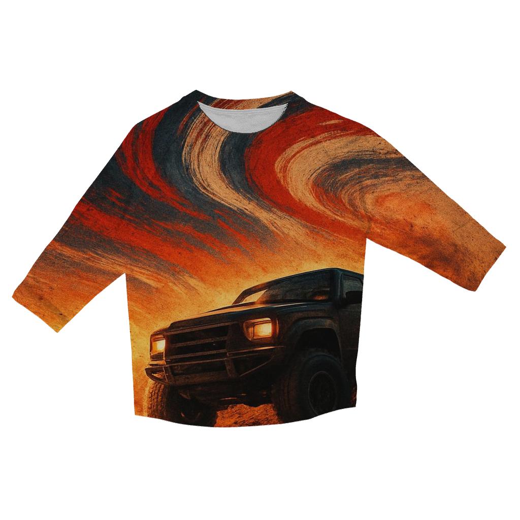 Desert Rally Stripes Storm trendy 3/4 sleeve tops