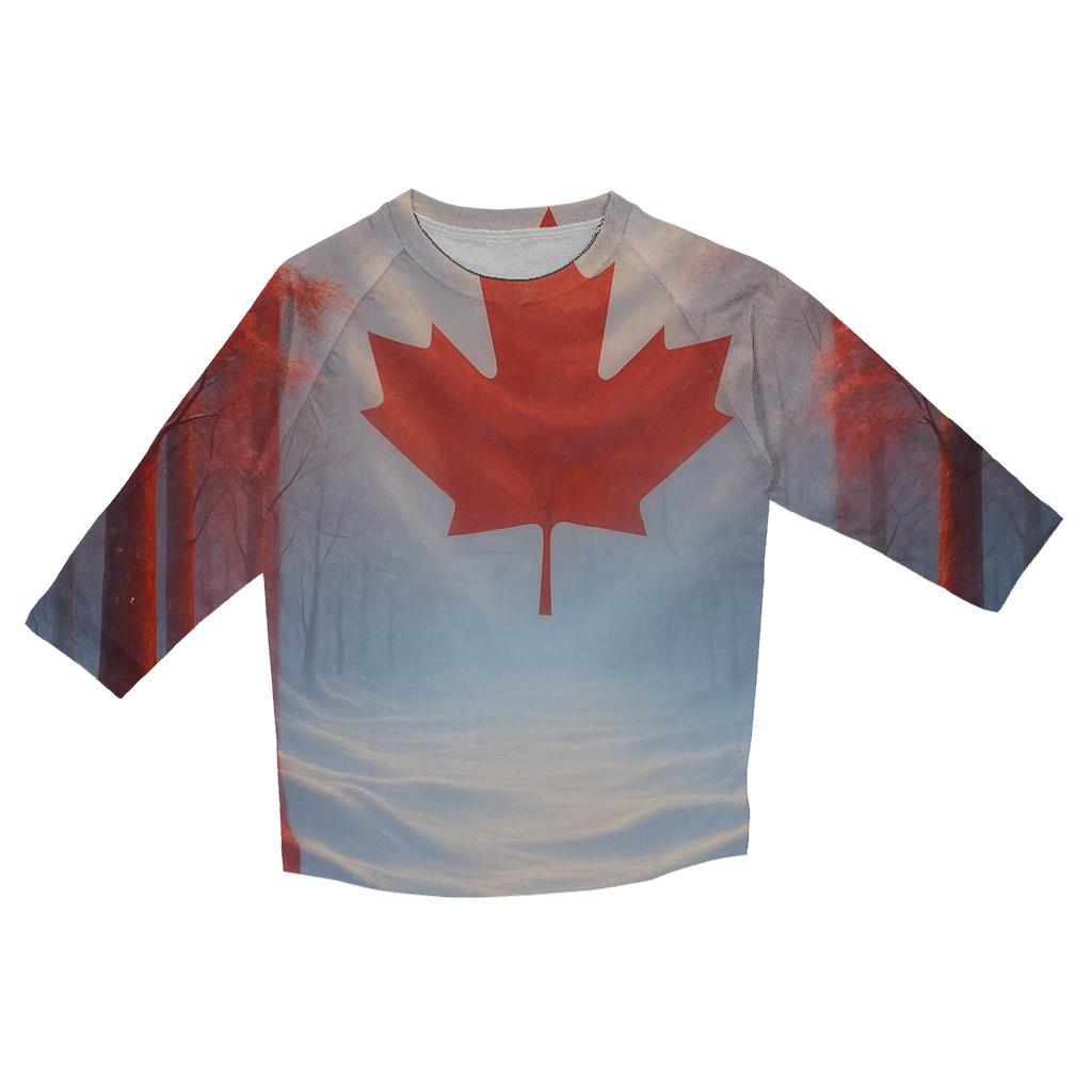 CanadaMapleForestMerge personalized 3/4 sleeve tees