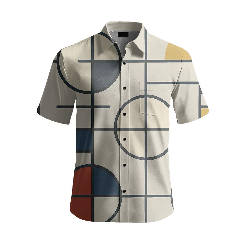 Orbiting Bauhaus Grid Constellations unique embroidered patterns