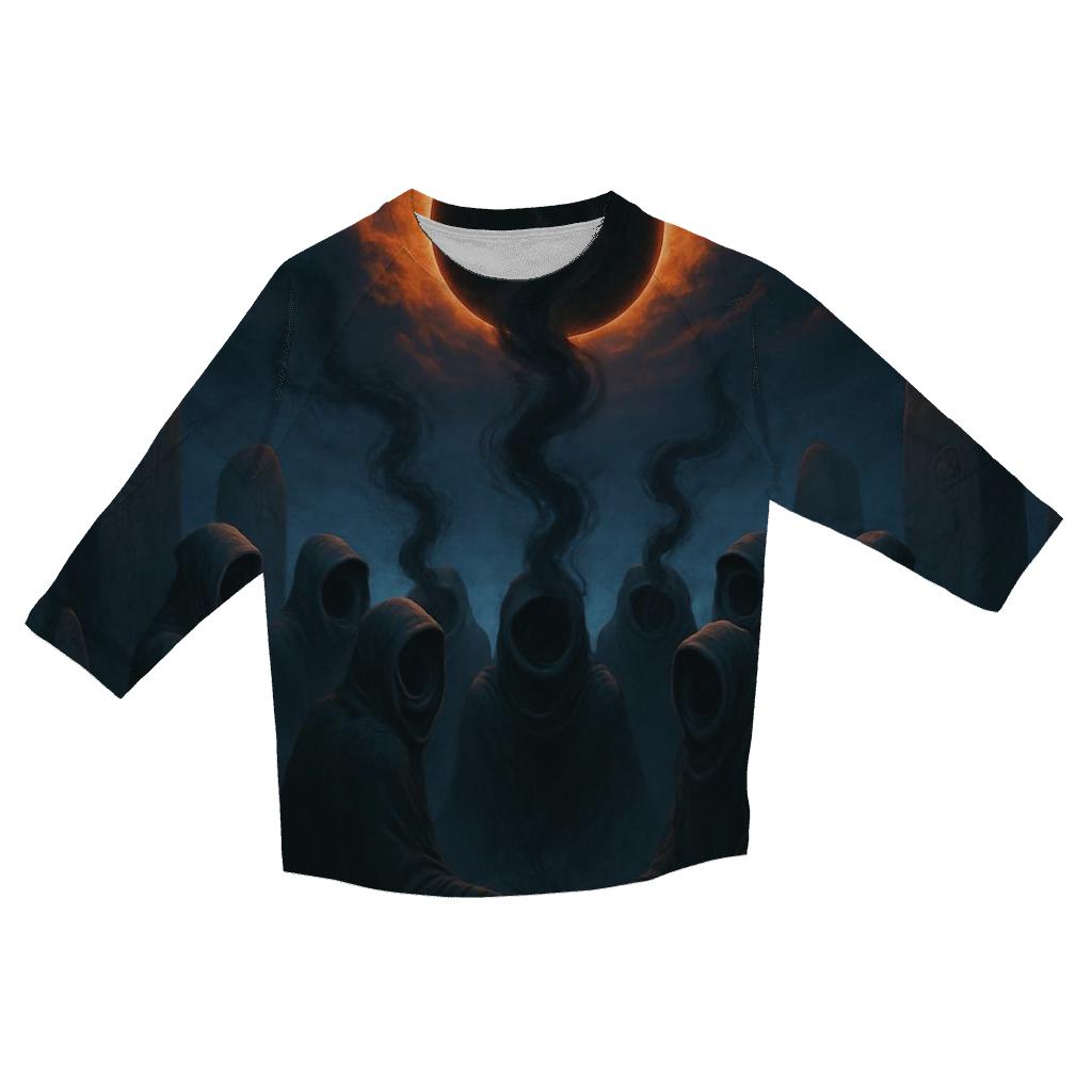 Choir Of The Faceless Eclipse trendy 3/4 sleeve tops