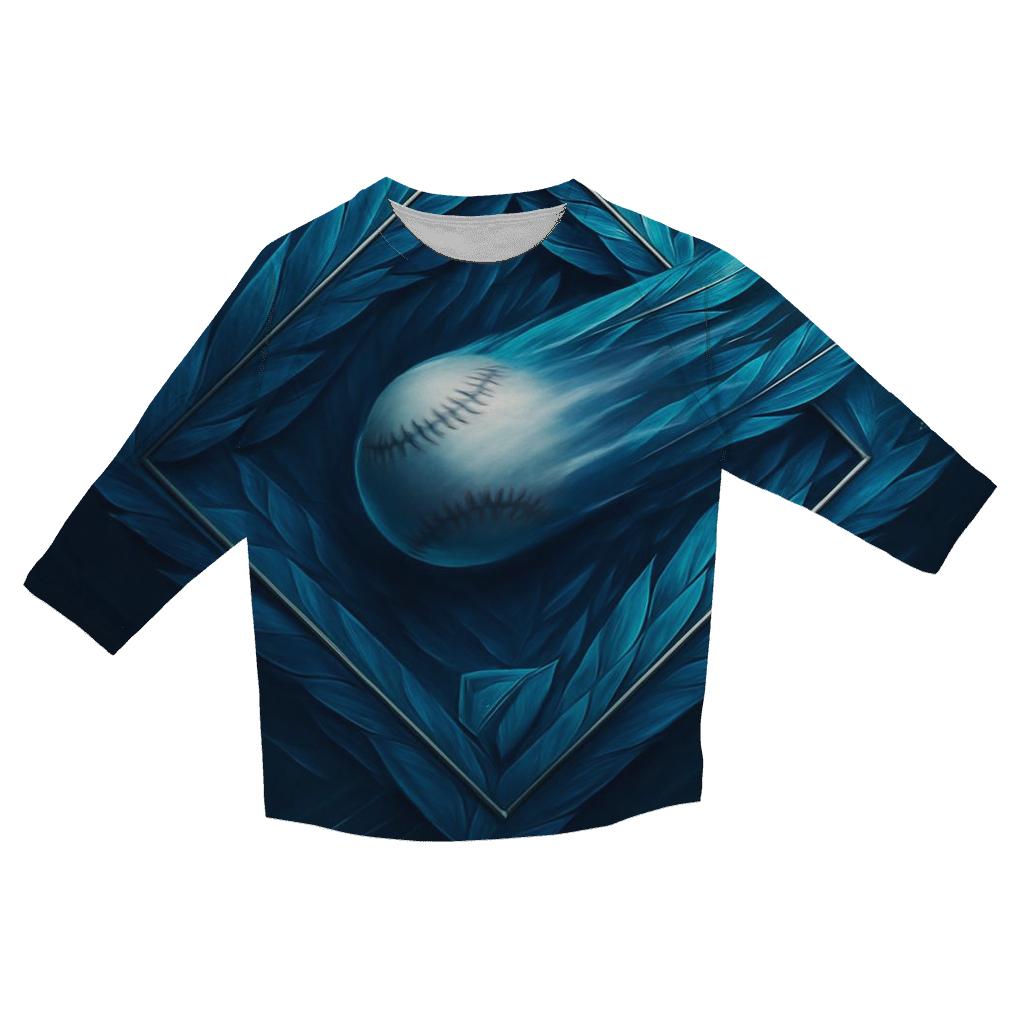 Feathered Blue Jays Velocity Diamond custom 3/4 sleeve shirts