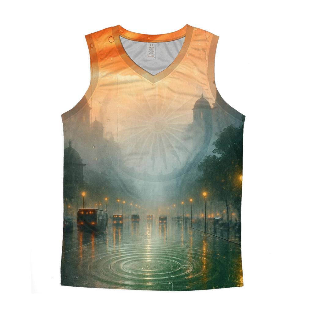 IndiaMonsoonDoubleExposureCity custom tank tops