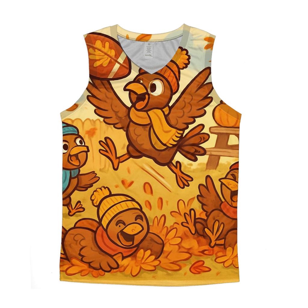 Tiny Turkeys Backyard Football Game sports performance tank tops