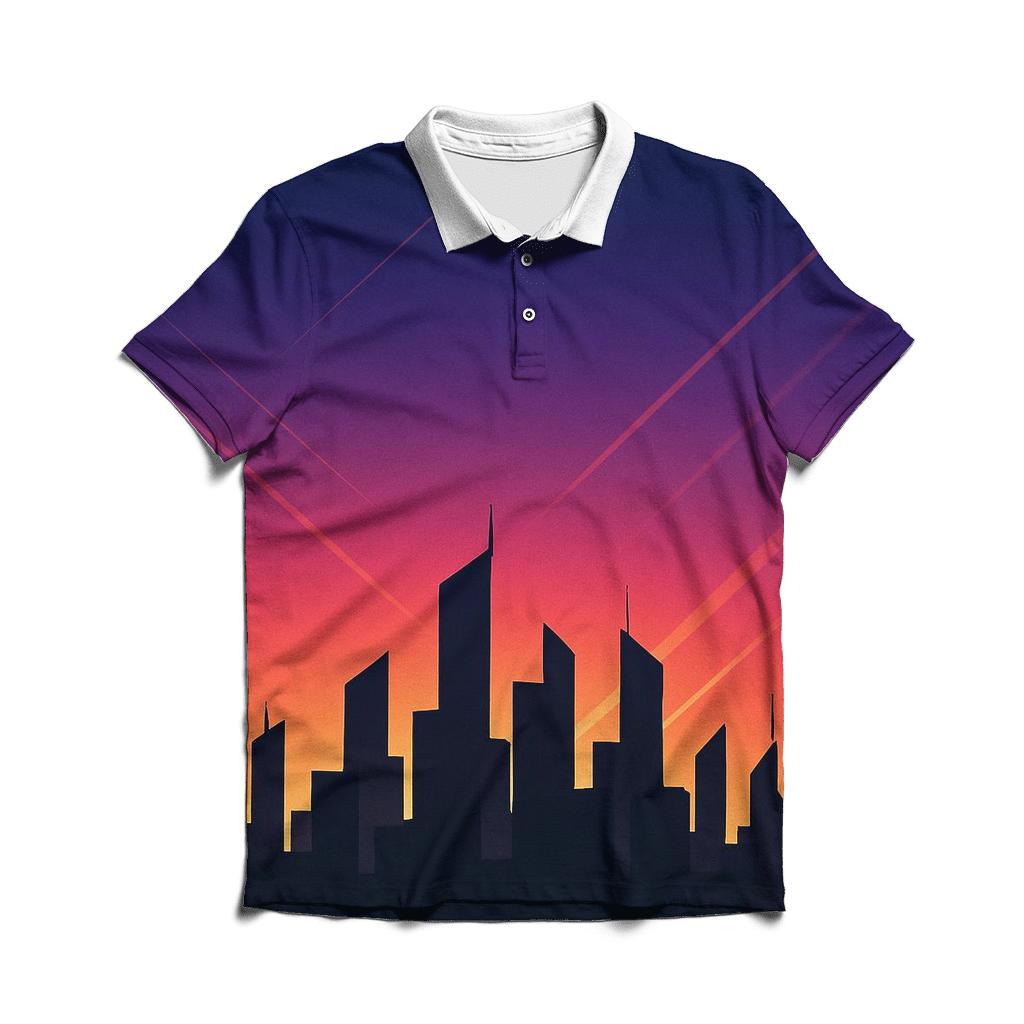 Skyline Ember Veil embroidered polo tops