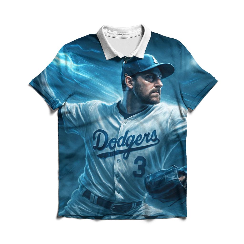 Dodgers Blue Comet Pitch designer slim fit polos