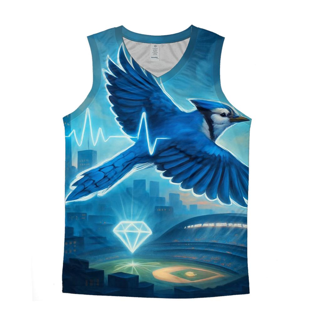 Skyline Rally With Blue Jays Heartbeat sports performance tank tops