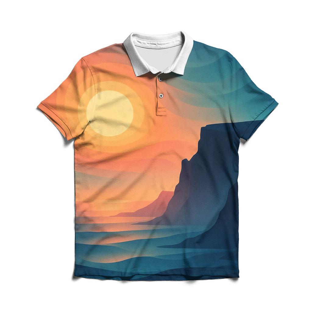 Aurora Mirage Sunset designer slim fit polos