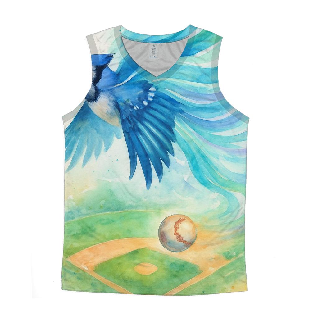 Blue Jays Aurora Flight Over Center Field cotton sleeveless tops