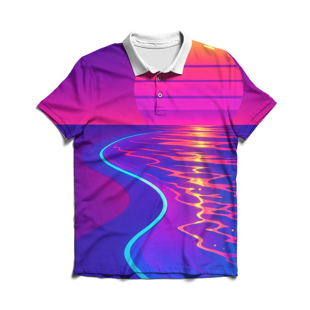 Tidal Neon Reverie designer slim fit polos