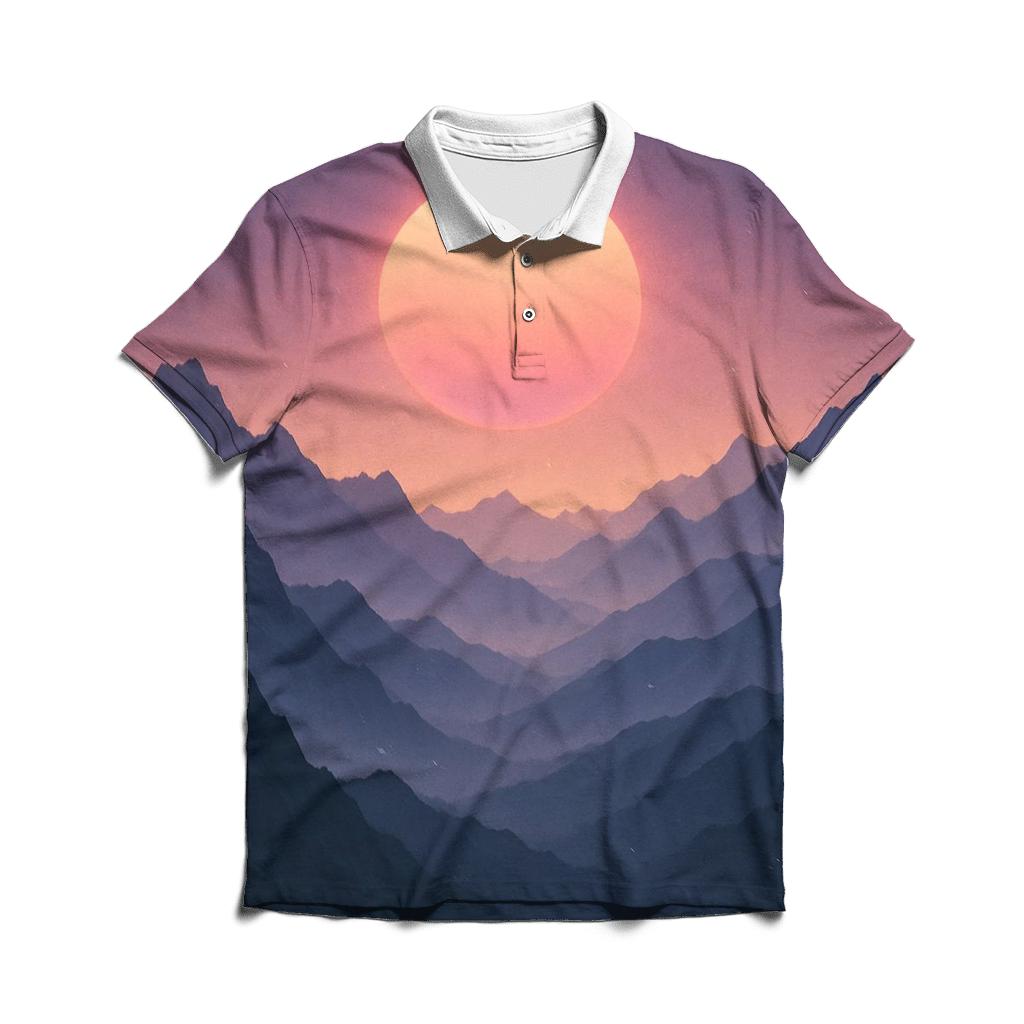 Mountain Halo Drift custom polo shirts