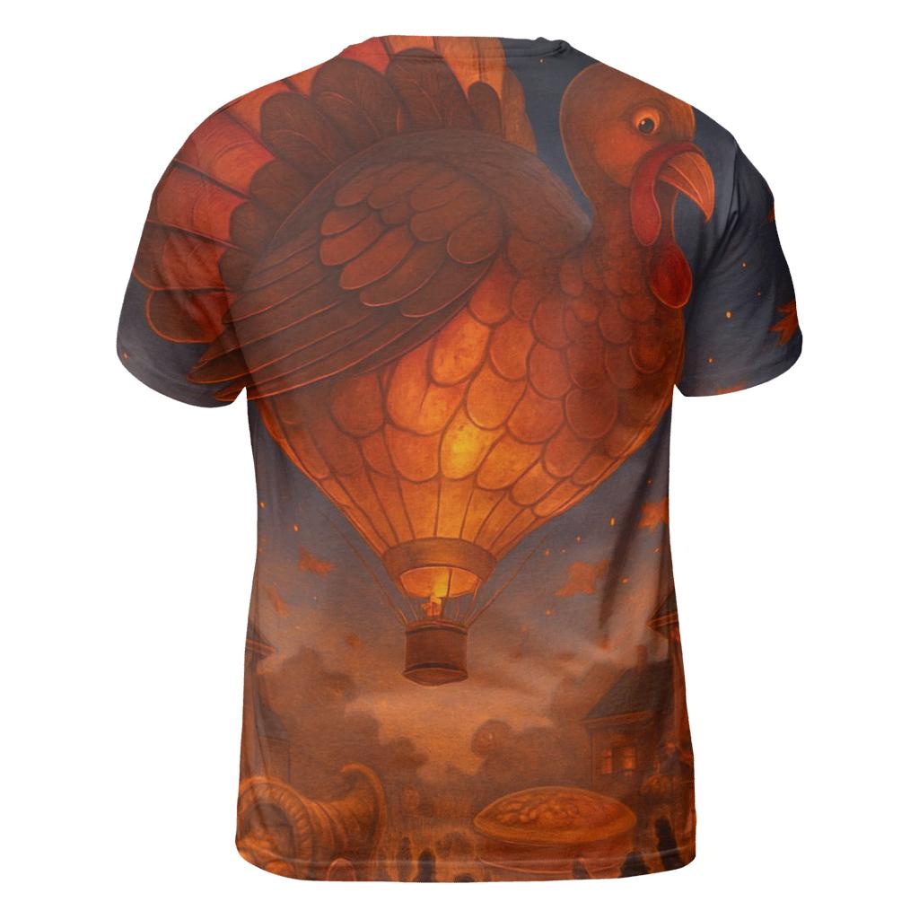 Starlit Turkey Parade Over The Town designer pattern shirts