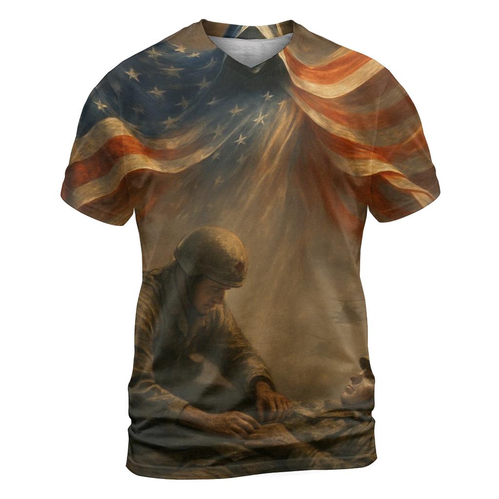 Guardian Angel Of The Battlefield designer pattern shirts