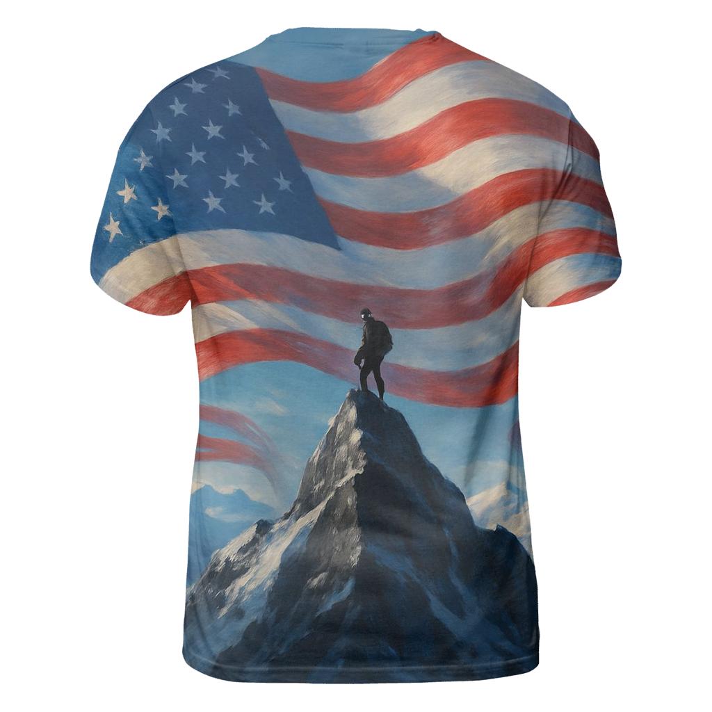 Mountain Summit Banner Wind trendy printed shirt styles