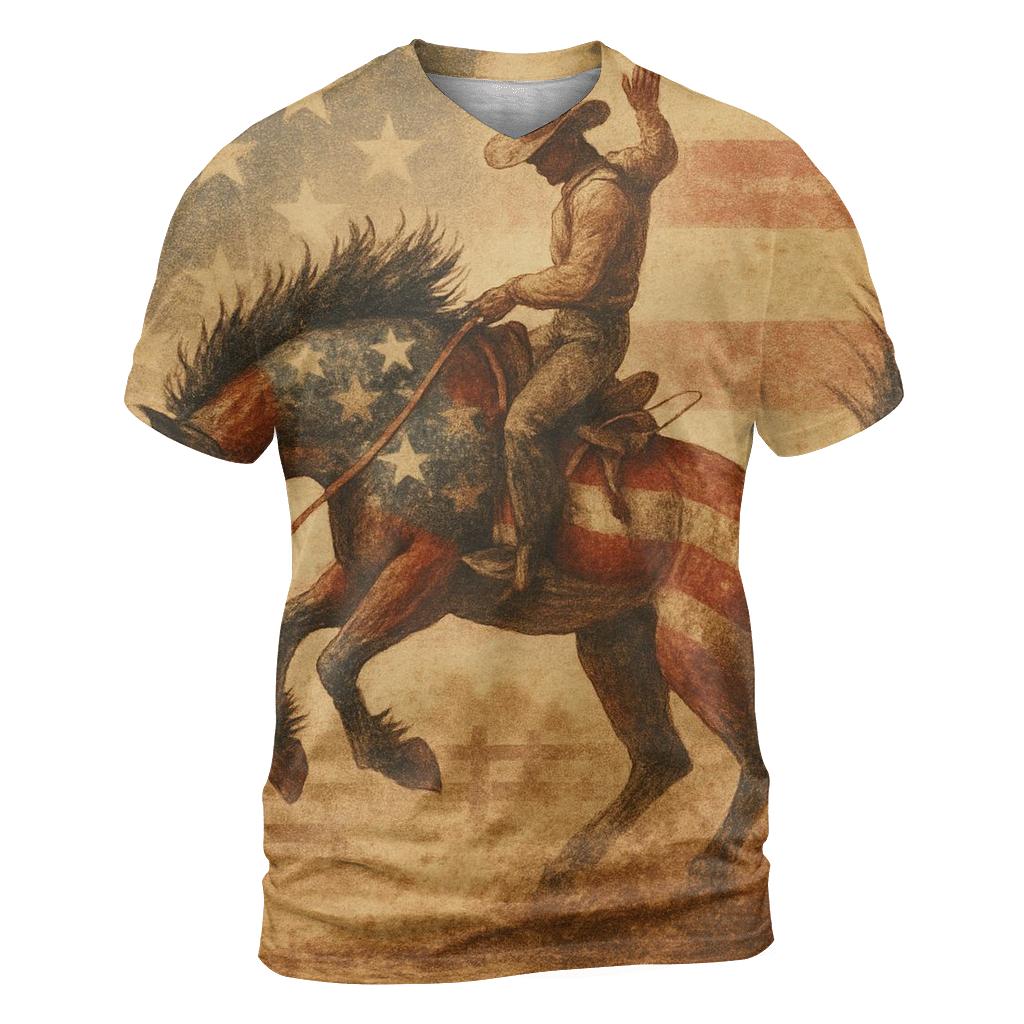 Vintage Rodeo Stripes Dust statement graphic shirts