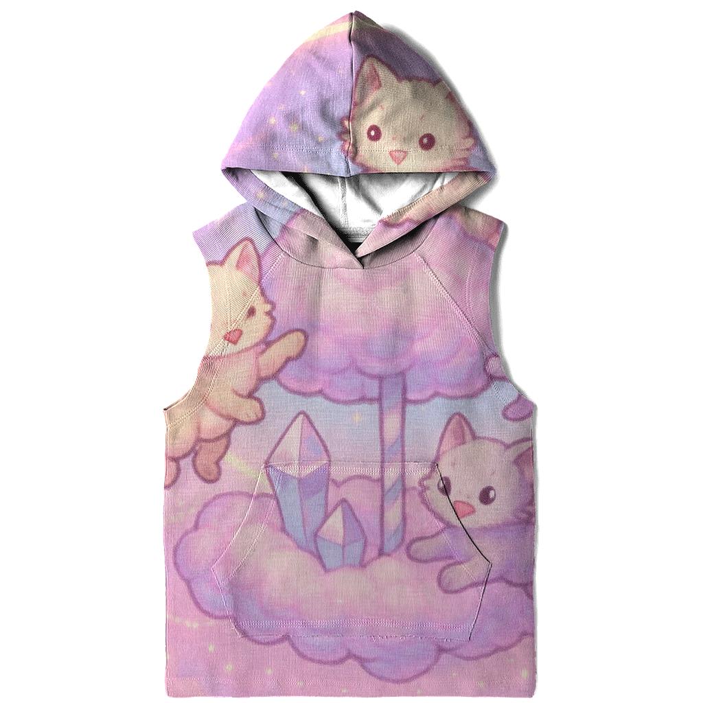 Candy Cloud Carousel Cats graphic hoodies
