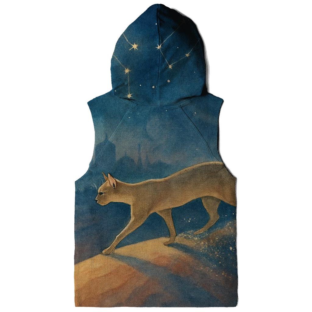 Starlit Desert Mirage Cat designer hoodies