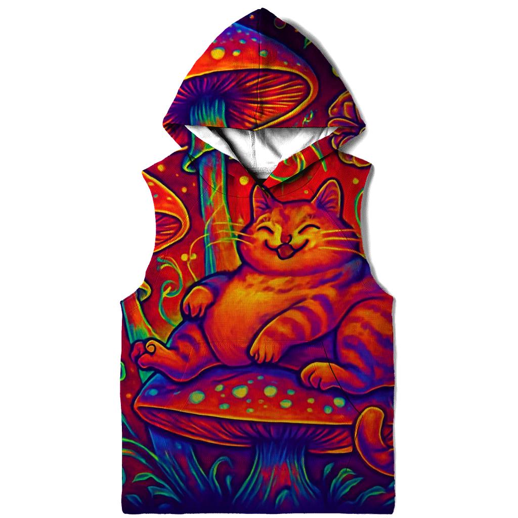 Psychedelic Mushroom Grove Cat hoodies fashion