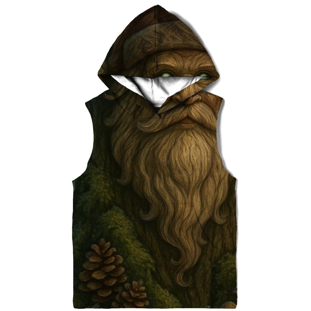 Forest Guardian Woodcarved Santa printed hoodies
