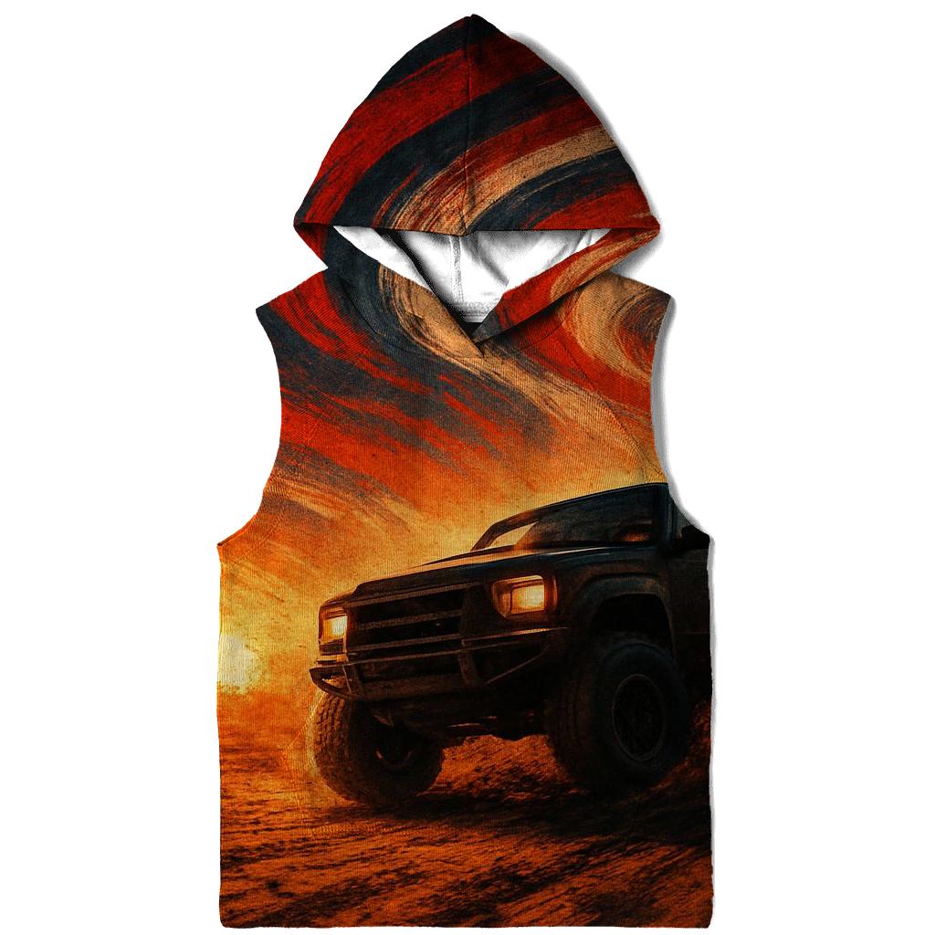 Desert Rally Stripes Storm custom hoodies