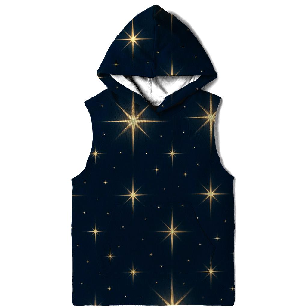Nativity Star Radiance On Midnight Blue embroidered hoodies