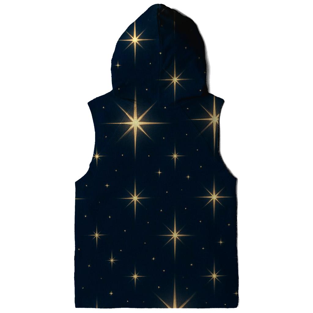 Nativity Star Radiance On Midnight Blue embroidered hoodies