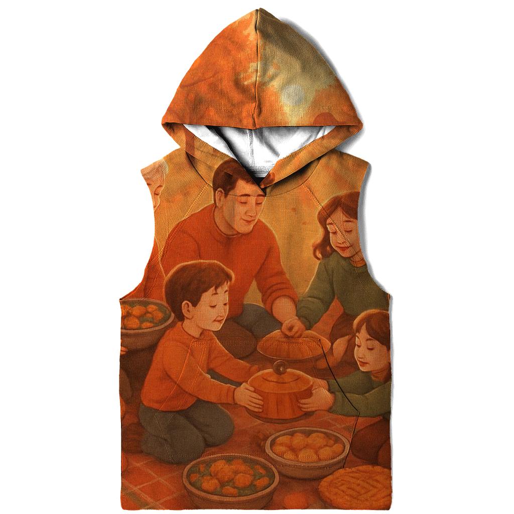 Sunset Orchard Family Picnic Giving Thanks embroidered hoodies