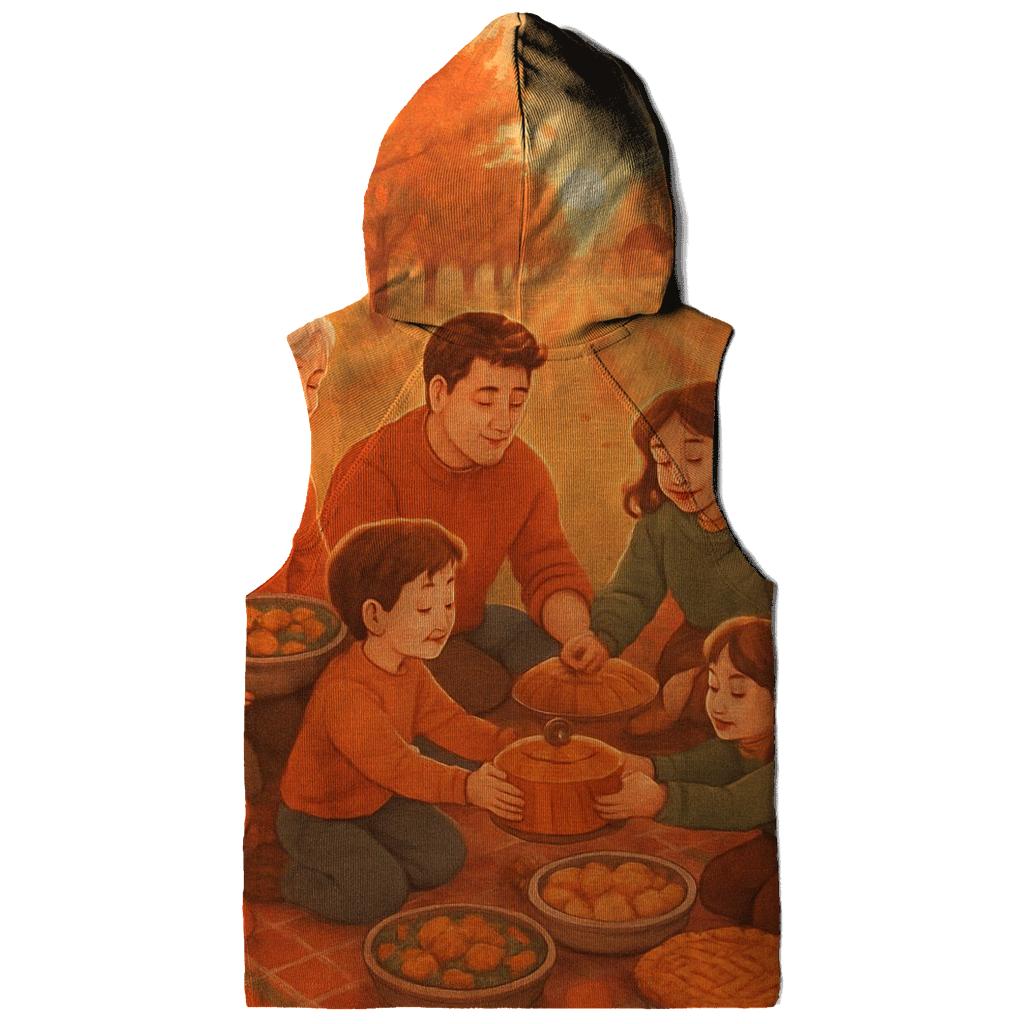 Sunset Orchard Family Picnic Giving Thanks embroidered hoodies