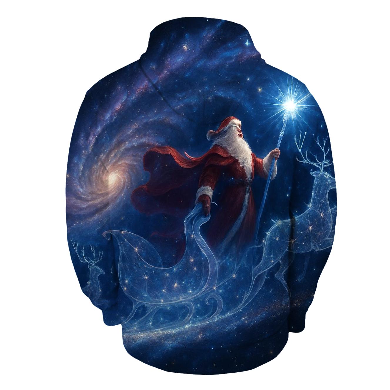Starlight Astral Sleigh Santa embroidered hoodies