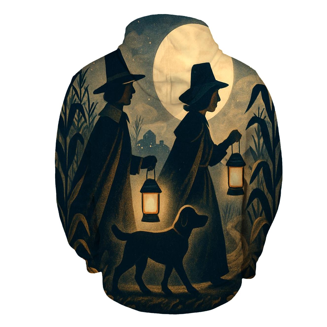 Pilgrim Moonlit Cornfield Lantern Walk pullover hoodies