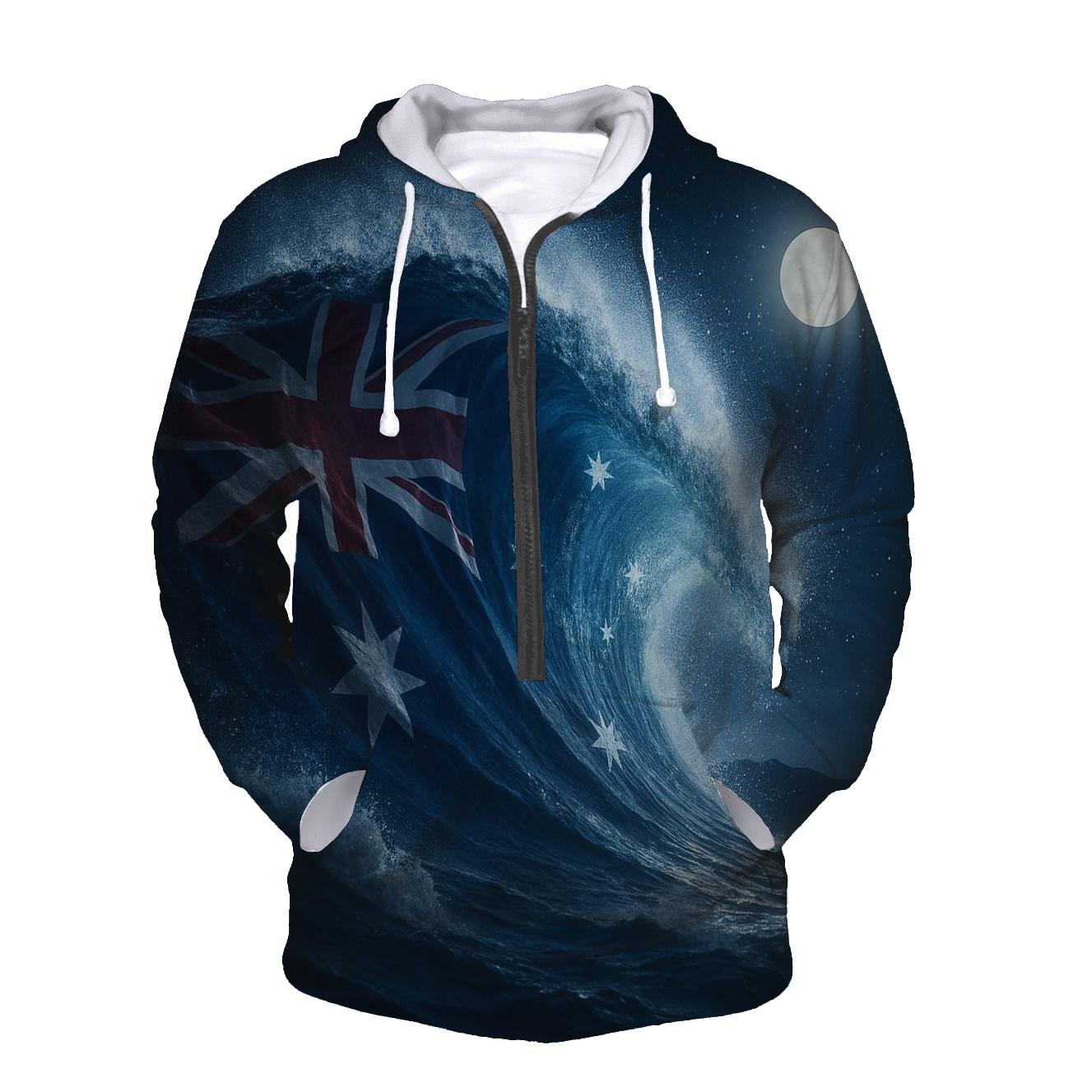 AustraliaOceanWaveConstellationFlag embroidered hoodies