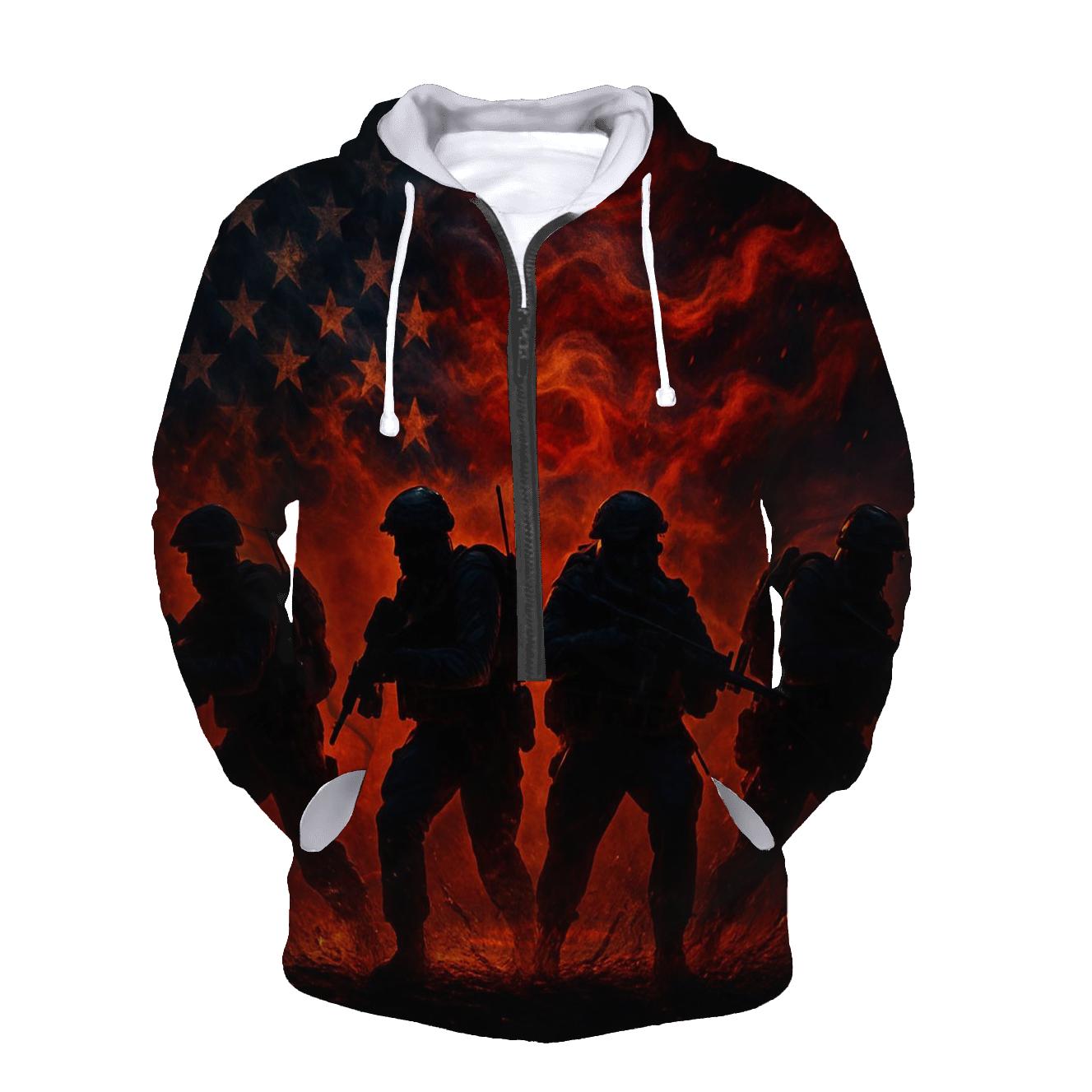 Fireteam Under A Burning Sky graphic hoodies