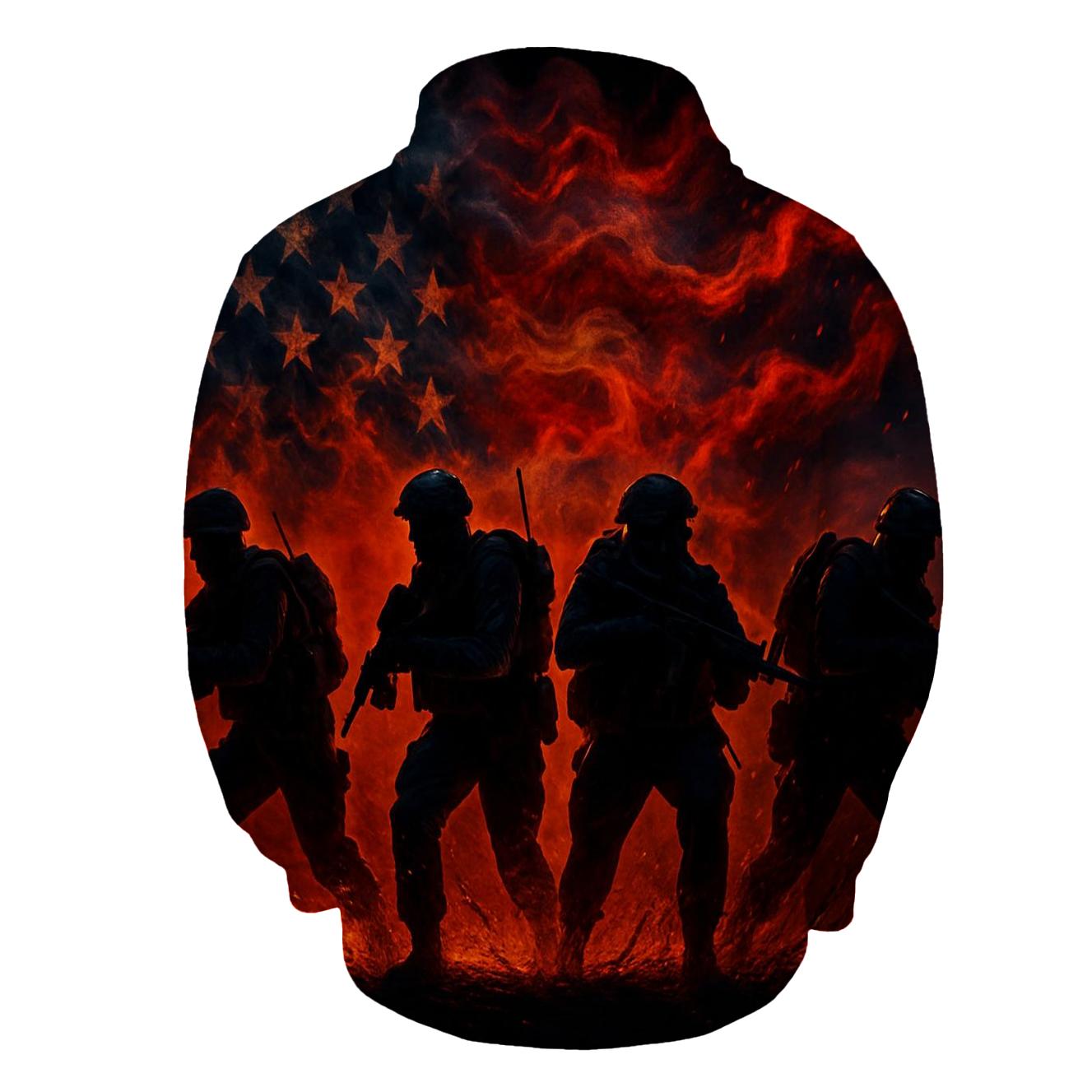 Fireteam Under A Burning Sky graphic hoodies