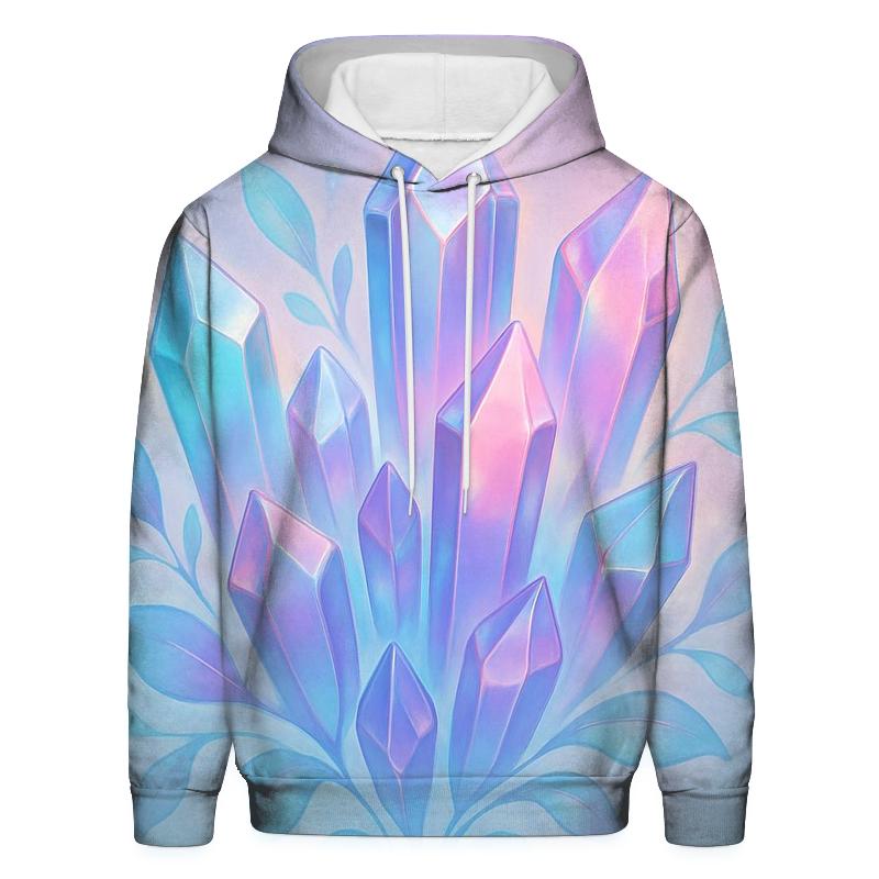 Crystal Prism Gradient Garden printed hoodies