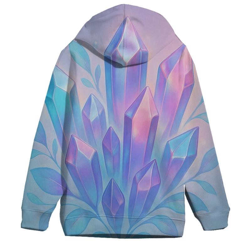Crystal Prism Gradient Garden printed hoodies