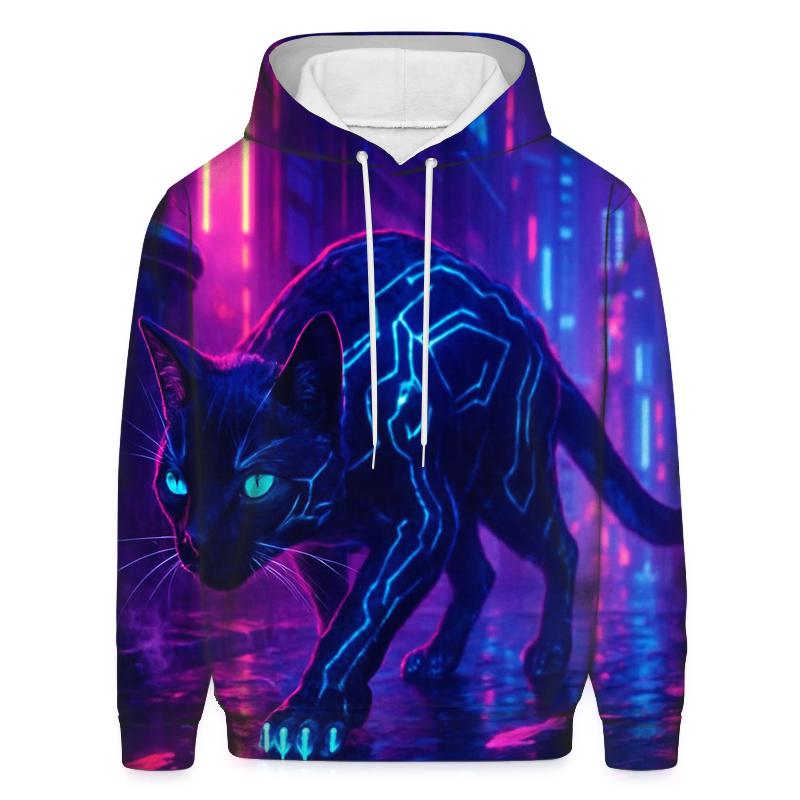 Cyber Alley Circuit Cat custom hoodies