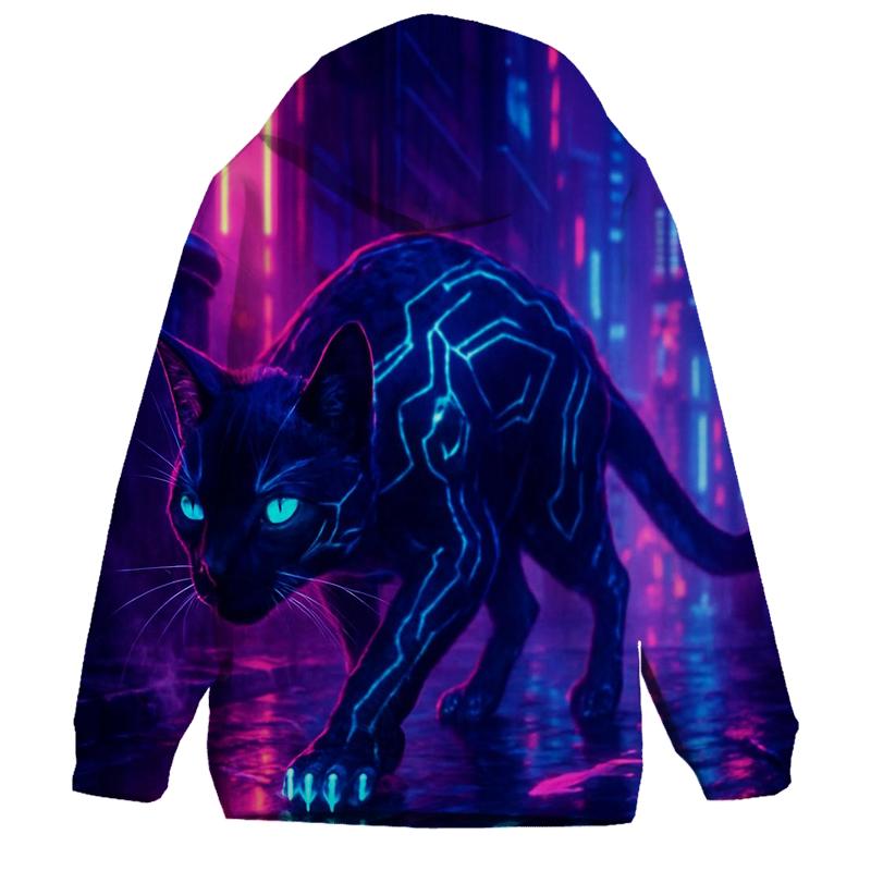Cyber Alley Circuit Cat custom hoodies