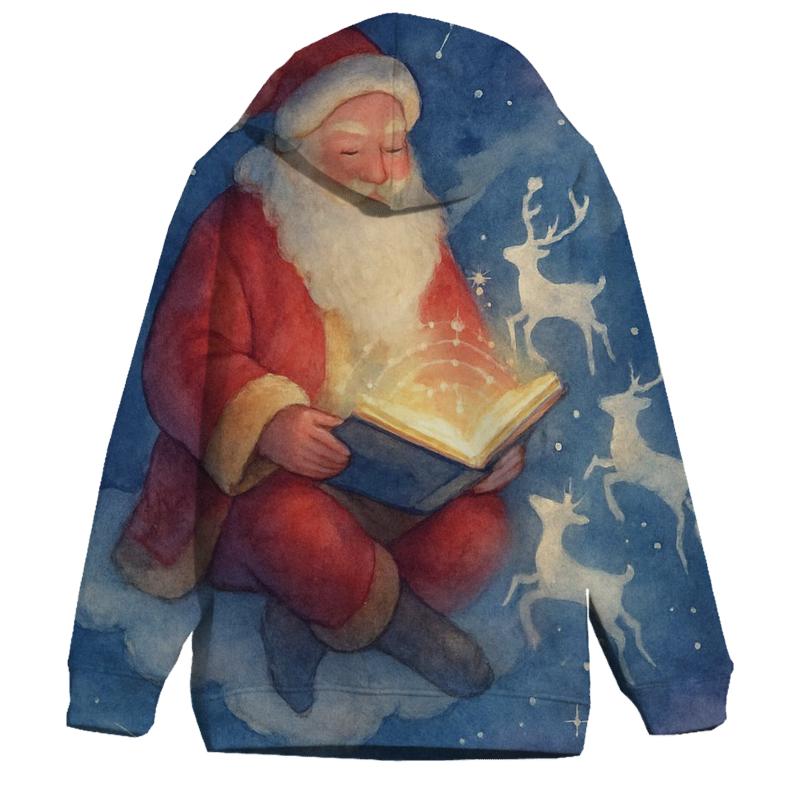 Celestial Storybook Santa hoodie styles